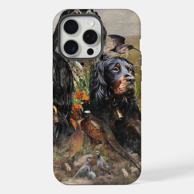 Gordon Setters , Vogelleidenschaft , Kunst iPhone Hülle (Rückseite)