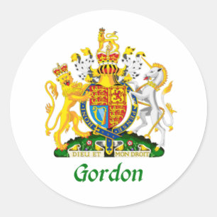 Gordon Shield aus Großbritannien Runder Aufkleber