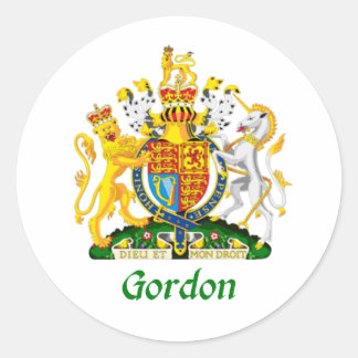 Gordon Shield aus Großbritannien Runder Aufkleber