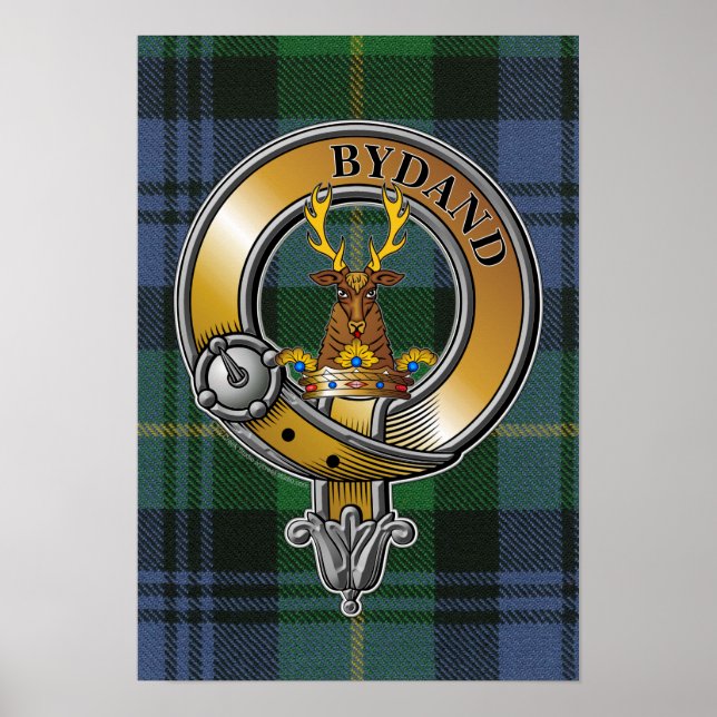 Gordon Tartan & Abzeichen Poster (Vorne)