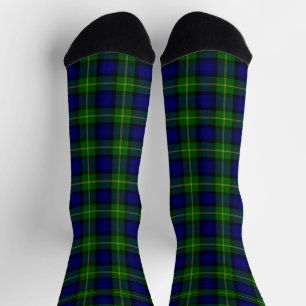 Gordon-Tartan blau-grün kariert Socken