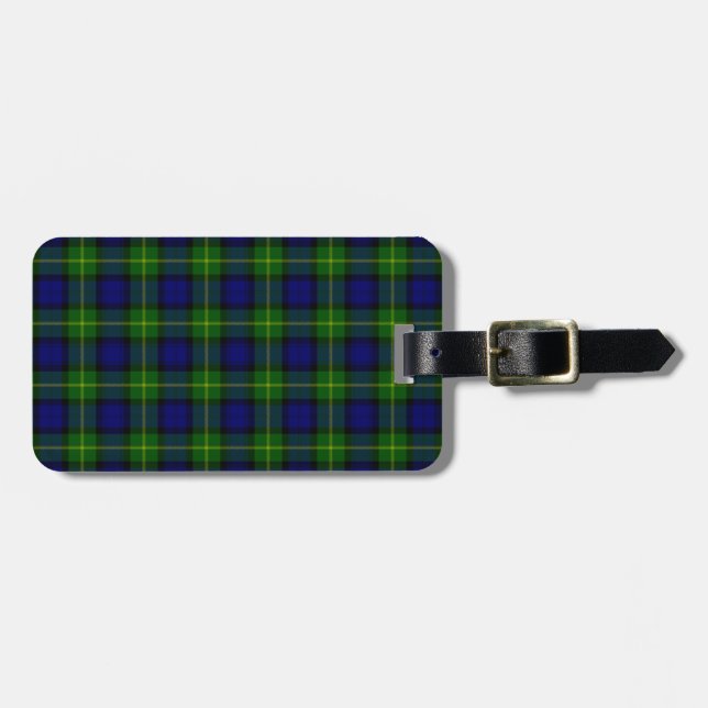 Gordon tartan blue kariert gepäckanhänger (Vorderseite horizontal)