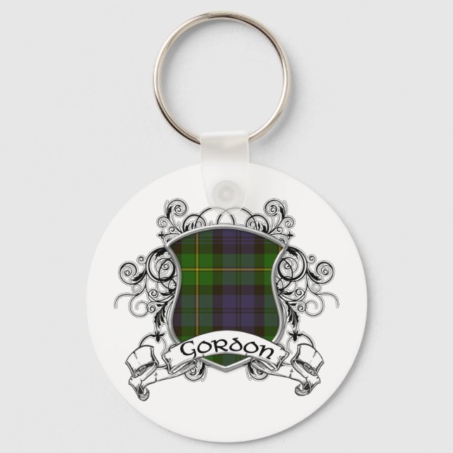 Gordon Tartan Shield Schlüsselanhänger (Vorderseite)