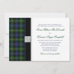 Gordon Tartan Wedding Einladung