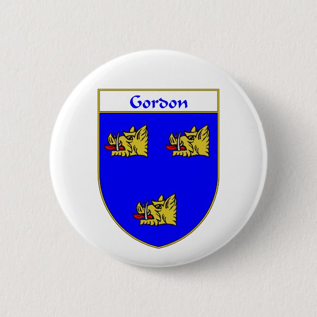 Gordon-Wappen/Familienwappen Button (Vorderseite)