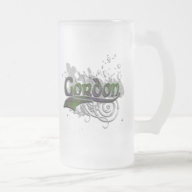 Gordontartan-Schmutz Mattglas Bierglas (Rechts)