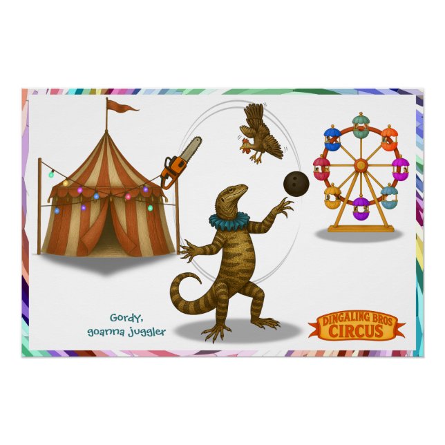 Gordy, der Goanna-Jongleur Poster (Vorderseite)
