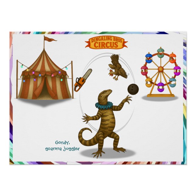 Gordy, Goanna-Jongleur Poster (Vorderseite)