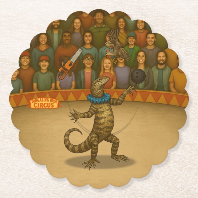 Gordy, Goanna-Jongleur Untersetzer (Vorderseite)