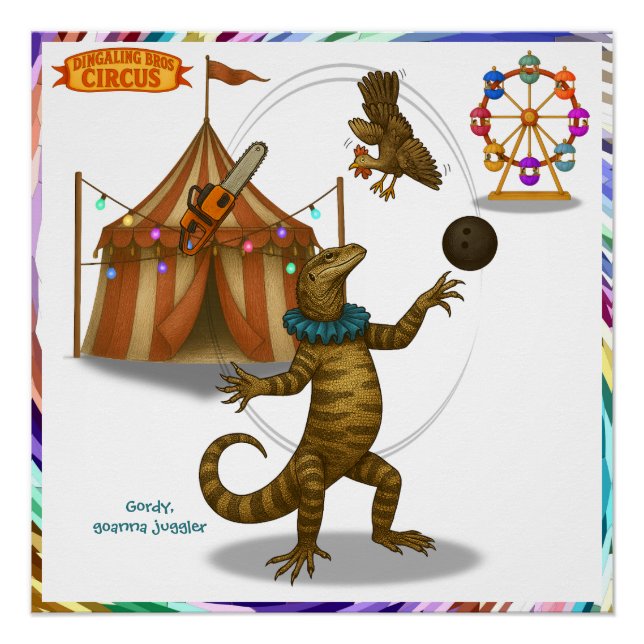 Gordy, goanna juggler poster (Vorderseite)