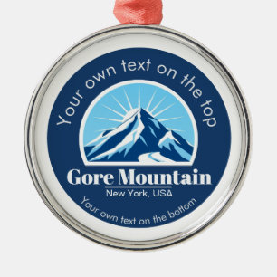 Gore Mountain, New York, NY Ski Medaille Ornament Aus Metall