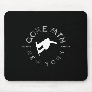 Gore Mountain New York Vintage Retro Snowboarden Mousepad