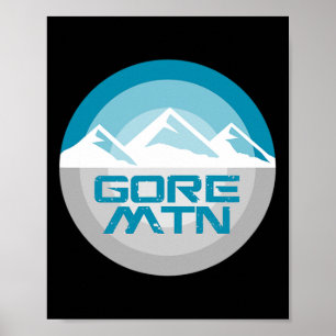 Gore Mountain Ny Grafik Vintage Snowboard Skate T- Poster