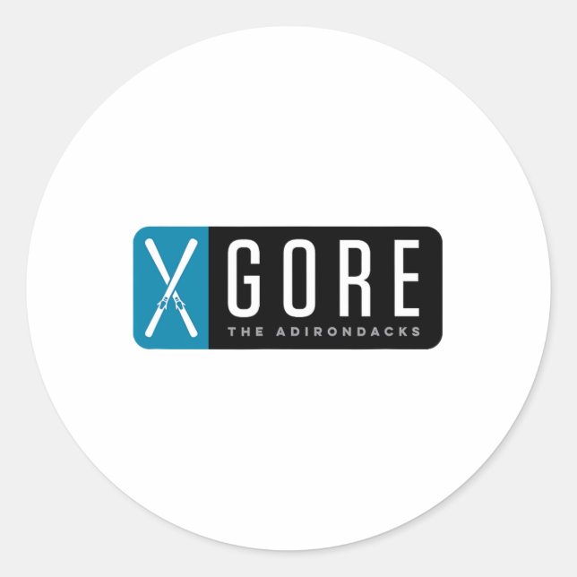 Gore Mountain Ski Runder Aufkleber (Vorderseite)