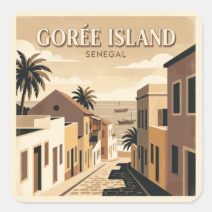 Goree Insel Dakar Senegal Quadratischer Aufkleber