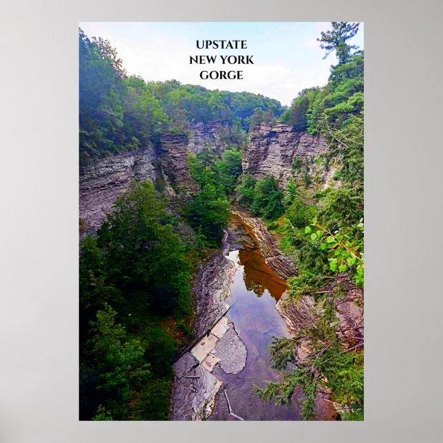 GORGE IN ITHACA NEW YORK CANVAS DRUCKEN POSTER (Vorne)