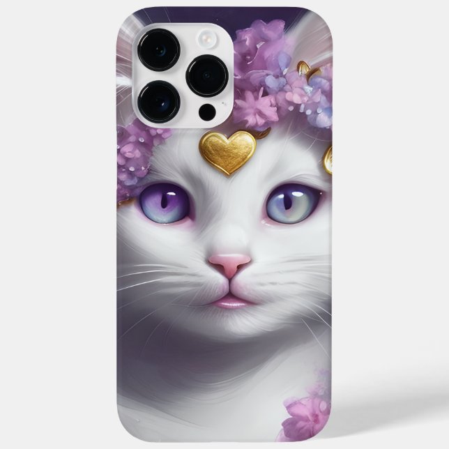 GORGEÖSE FLÜFFE WEISSE KLEINE KITTEN VIOLET AUGEN Case-Mate iPhone HÜLLE (Rückseite)