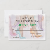 GORGEÖSE HI-HEELS KUNDENBARE RSVP-KARTEN