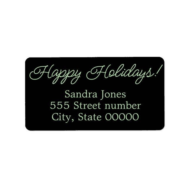 Gorgeous address labels happy holidays adressaufkleber (Vorne)