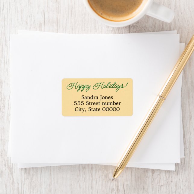 Gorgeous address labels happy holidays adressaufkleber (Insitu)
