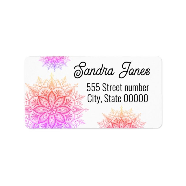 Gorgeous address labels snowflake adressaufkleber (Vorne)