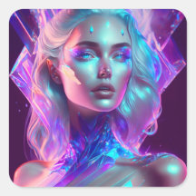 Gorgeous Ai Art Hübsch Icy Glass wie Woman