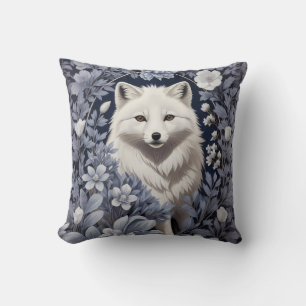 Gorgeous Arctic Fox William Morris Inspiriert Kissen