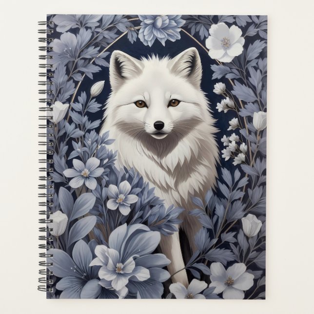 Gorgeous Arctic Fox William Morris Inspiriert Planer (Vorderseite)