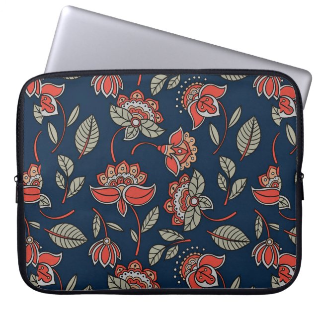 Gorgeous Batik Floral Design Laptopschutzhülle (Vorderseite)