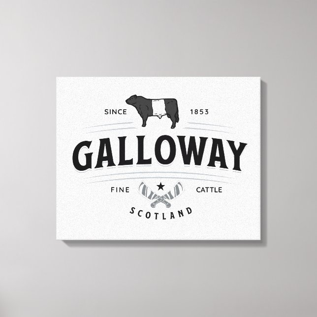 Gorgeous Belted Galloway Farm Sign Beltie Gift  Leinwanddruck (Vorderseite)
