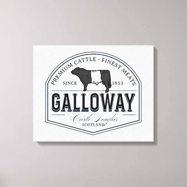 Gorgeous Belted Galloway Steer Cutout Beltie Gift  Leinwanddruck (Vorderseite)