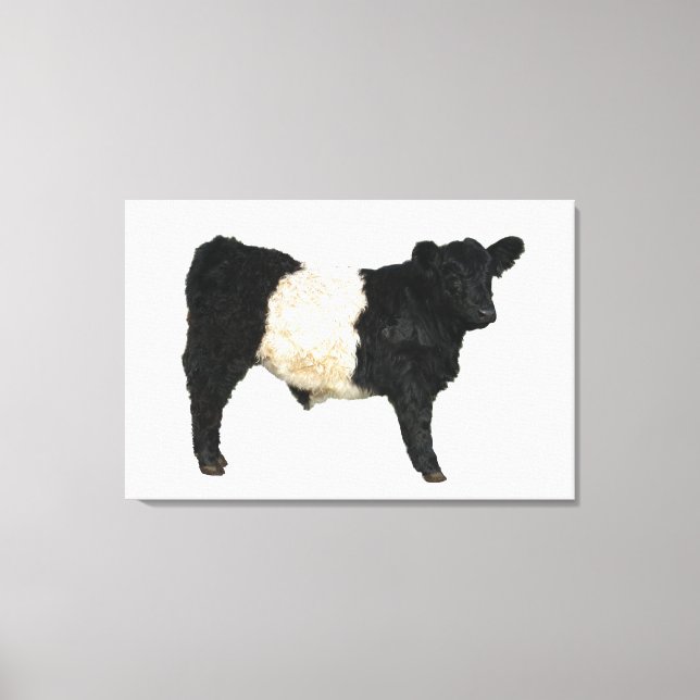 Gorgeous Belted Galloway Steer Cutout Beltie Gift  Leinwanddruck (Vorderseite)
