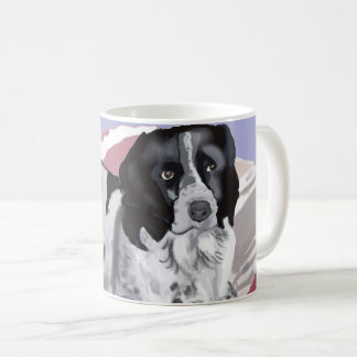 Gorgeous Black and White Springer Spaniel Kaffeetasse