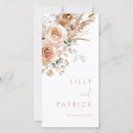 Gorgeous Boho Floral Wedding Program