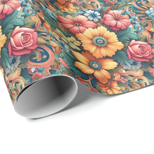 Gorgeous Bouquet von Blume Geschenkpapier (Rolleneckpunkt)