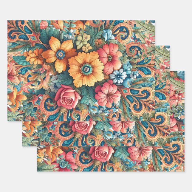 Gorgeous Bouquet von Blume Geschenkpapier Set (Set)