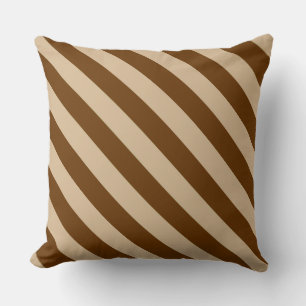 Gorgeous Brown and Tan Stripes Kissen
