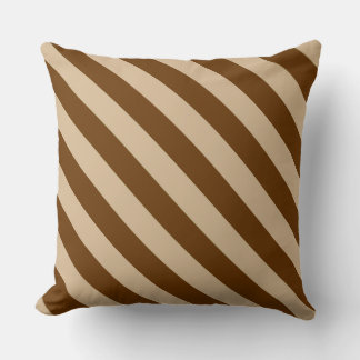 Gorgeous Brown and Tan Stripes Kissen