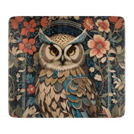 Gorgeous Brown Owl William Morris Inspiriert Schneidebrett