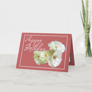 Gorgeous Chic White Rose Floral Bouquet Geburtstag Karte