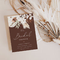 Gorgeous Chocolate Boho White Floral Brautparty