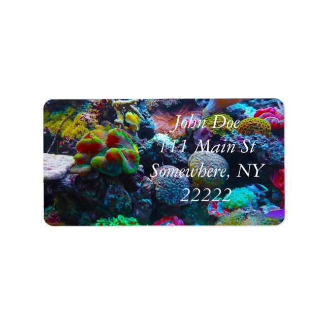 Gorgeous Coral Reef Adressaufkleber (Vorne)
