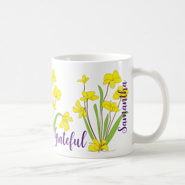 Gorgeous Daffodil Blume Kaffeebücher Kaffeetasse (Rechts)