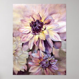 Gorgeous Dahlias Poster