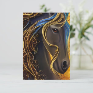 Gorgeous Dark Horse Triptych Dankeskarte