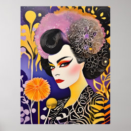 Gorgeous Drag Queen Lila Orange Poster