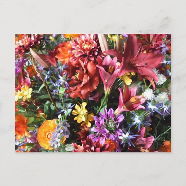 gorgeous, flamboyant flowers. postkarte (Vorderseite)