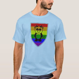 Gorgeous Gay Panda Bear auf Regenbogenflagge T-Shirt