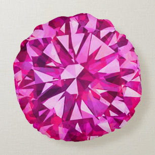 Gorgeous Gem Pink Rundes Kissen