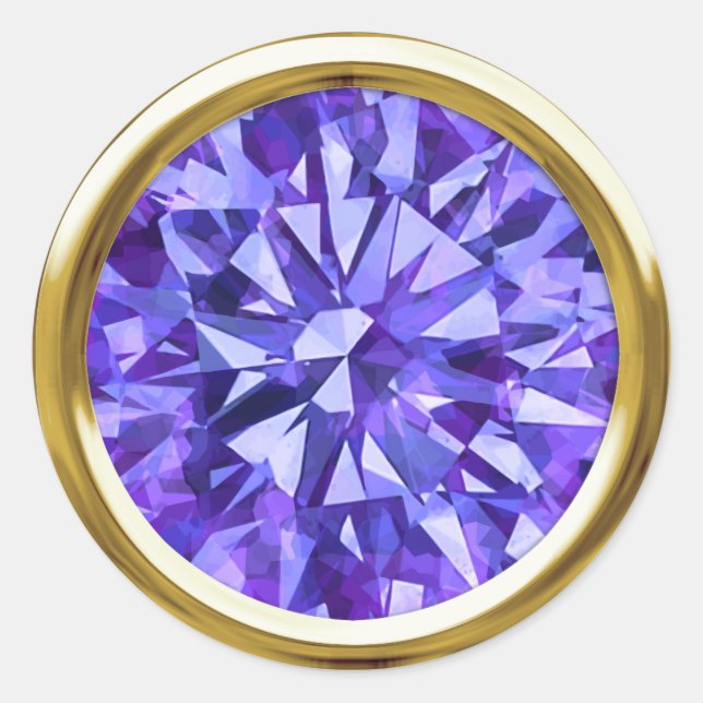 Gorgeous Gem Purples II Runder Aufkleber (Vorderseite)